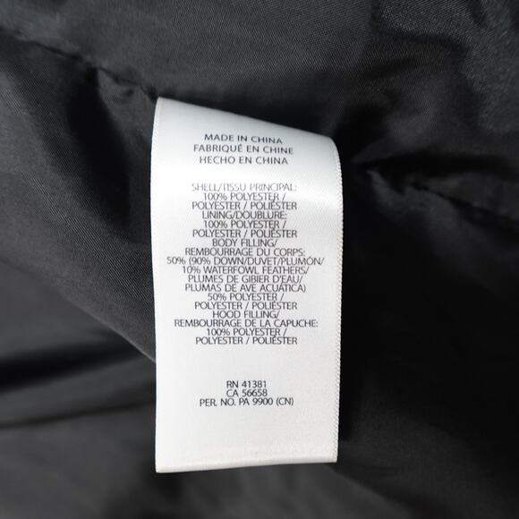 Ralph Lauren Coat Womens Extra Large Black Goose Down Puffer Hooded Parka Long - Picture 5 of 12